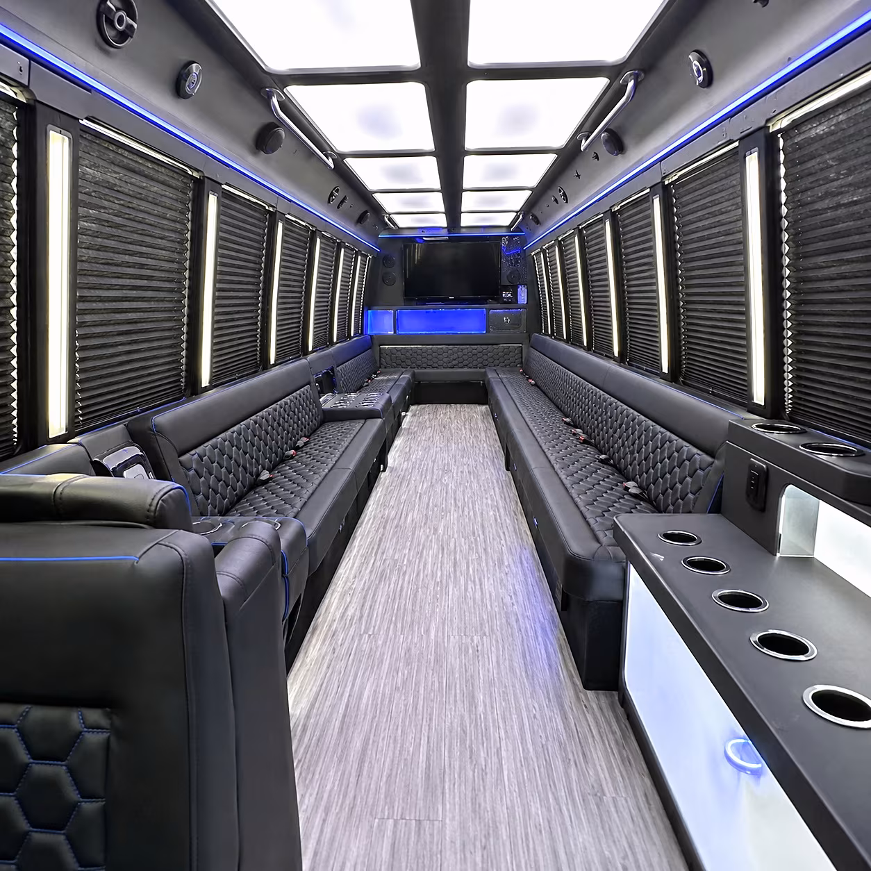 Norfolk Bachelor & Bachelorette Transportation party bus interior
