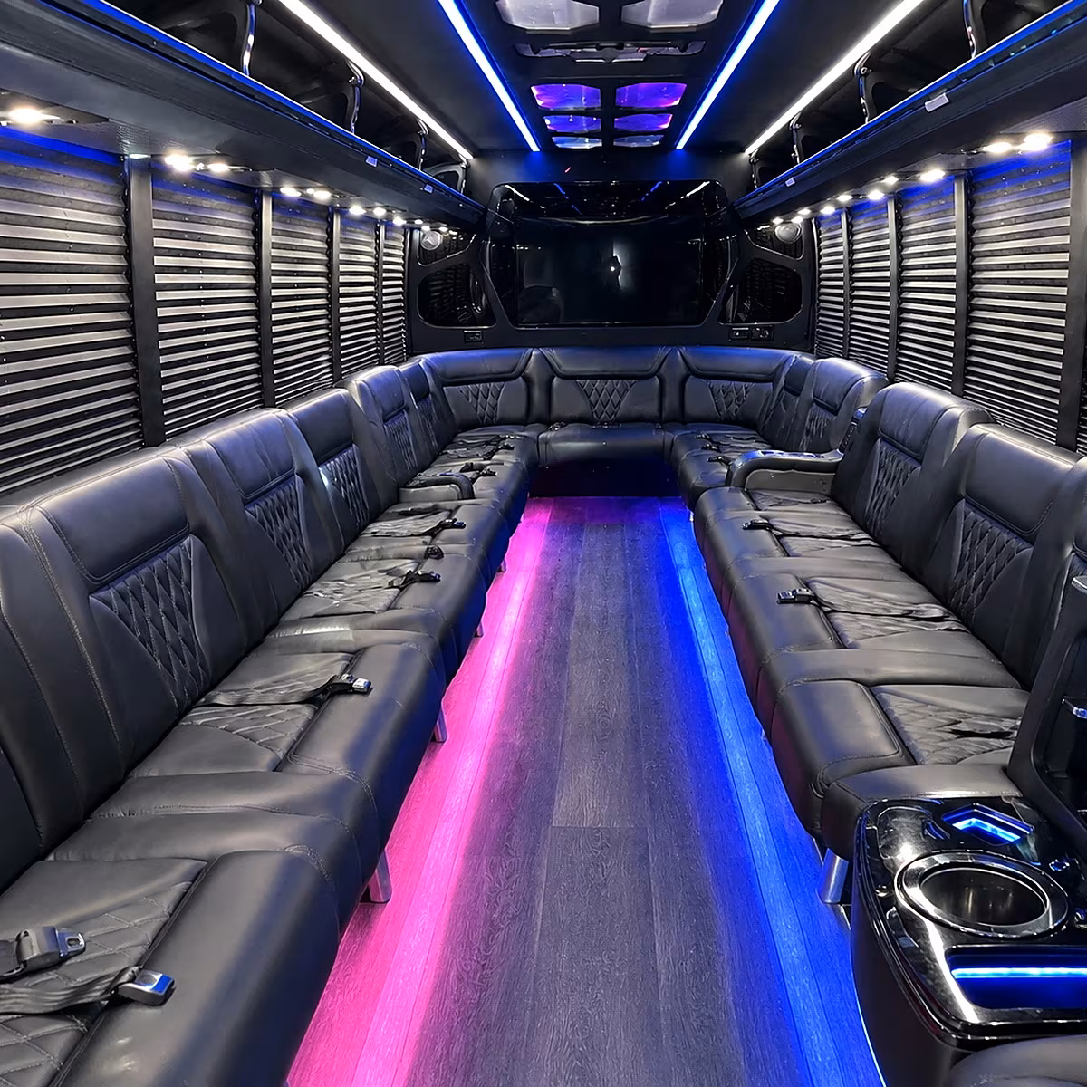 Norfolk Bachelor & Bachelorette Transportation party bus interior