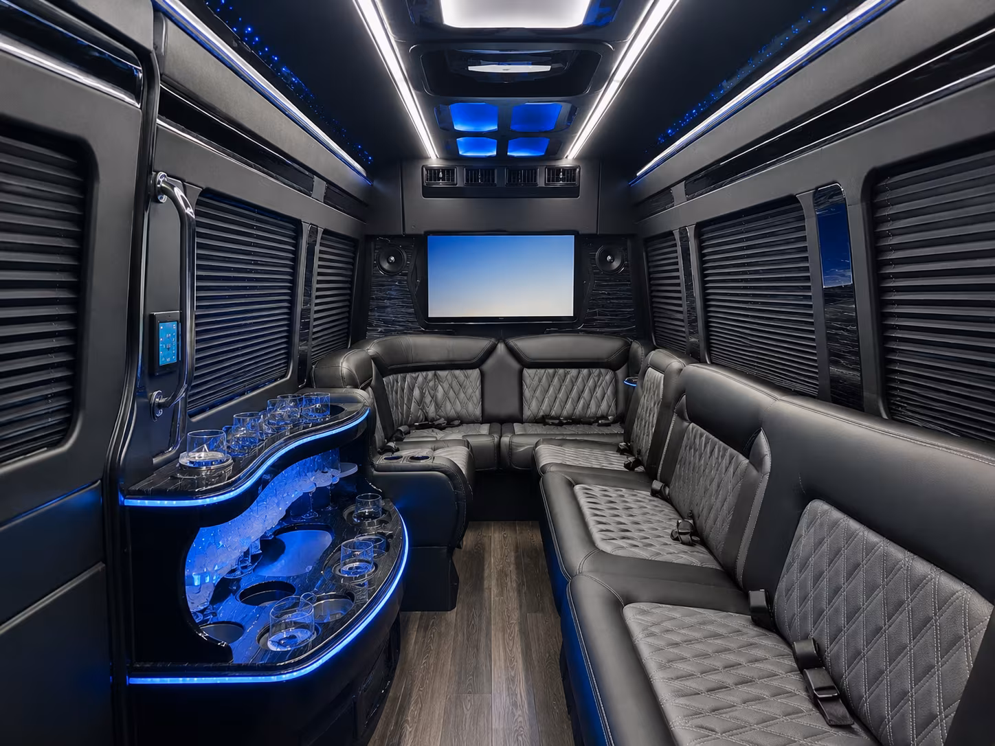 Norfolk Corporate Transportation party bus interior