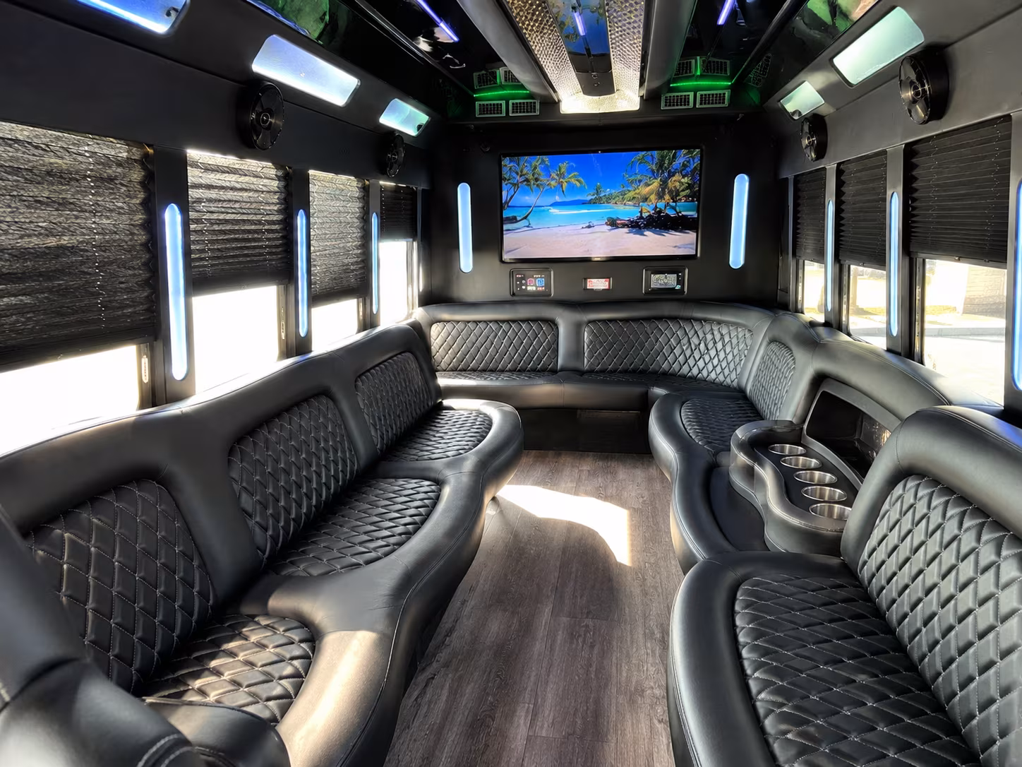 Norfolk Private Event Transportation party bus exterior