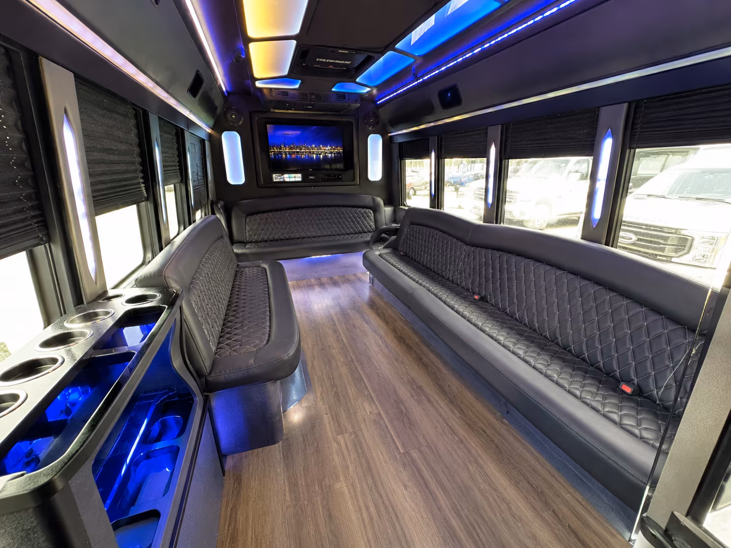 Norfolk Prom & Homecoming Transportation party bus interior