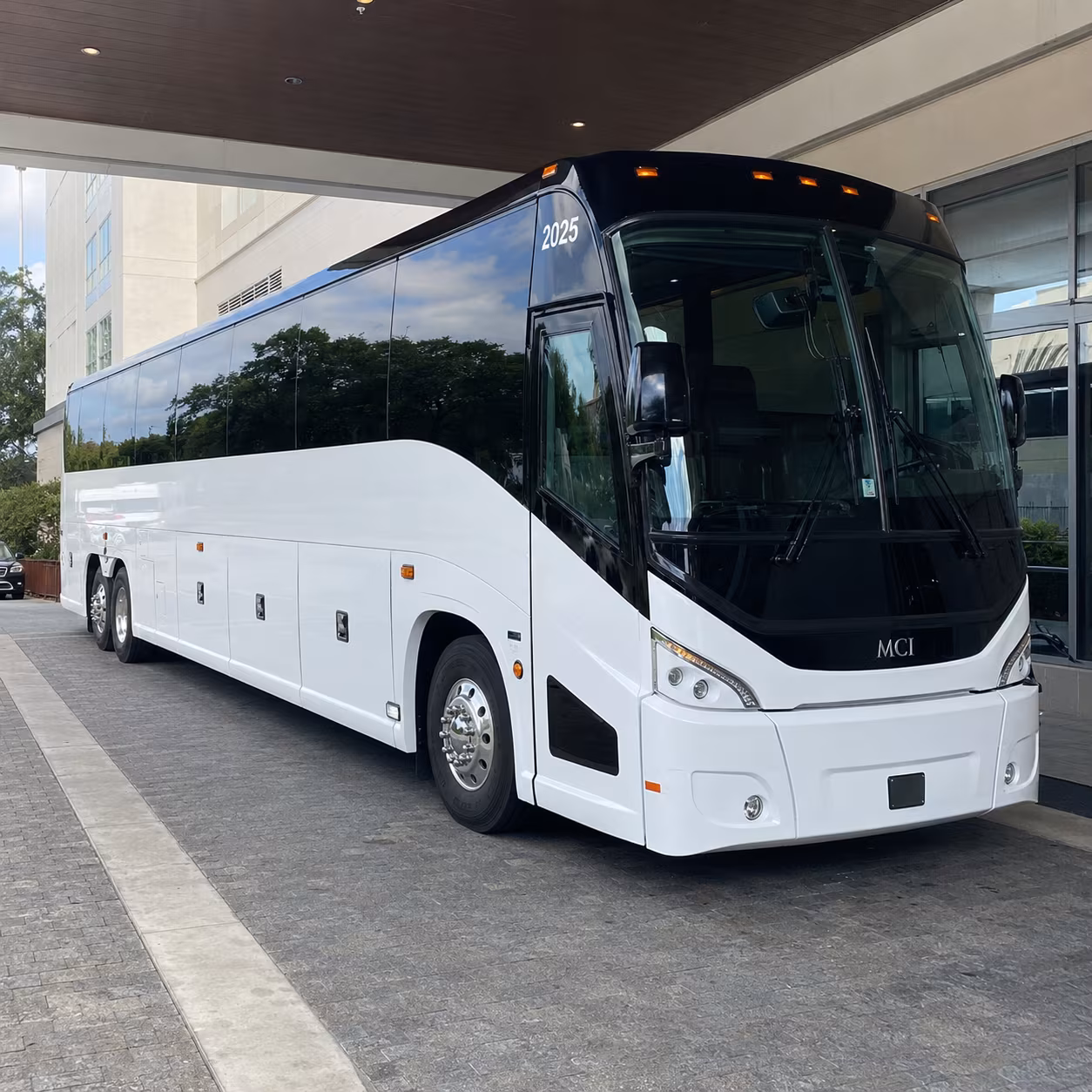 Norfolk School Event Transportation party bus exterior