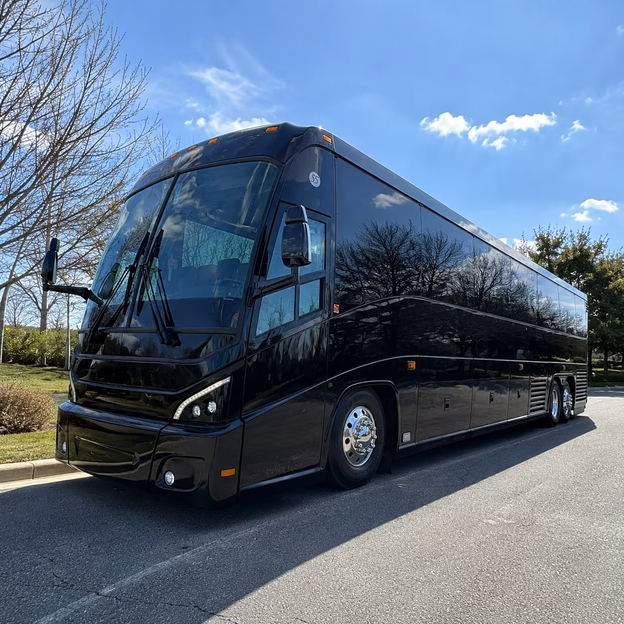 Norfolk School Event Transportation party bus exterior