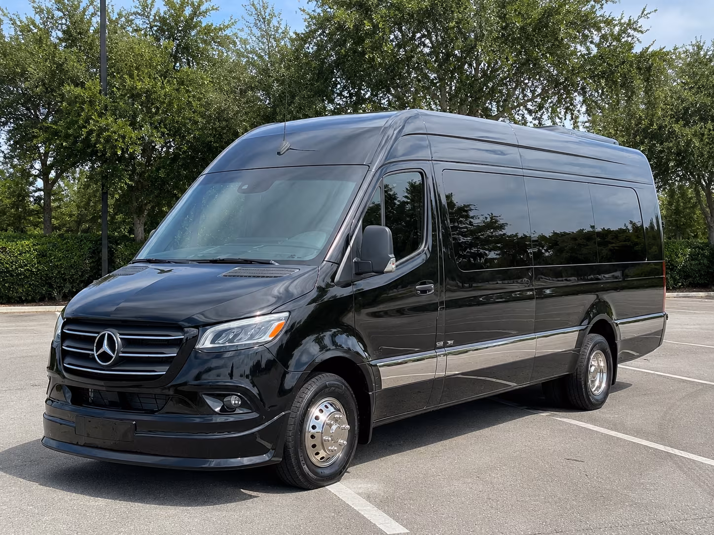 Norfolk School Event Transportation party bus exterior