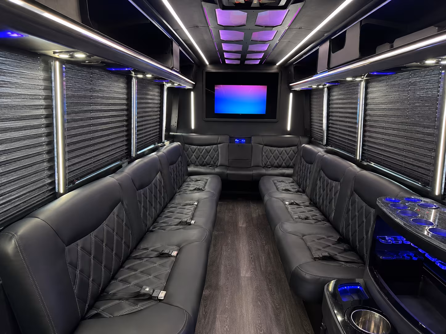 Norfolk Sporting Event Transportation party bus exterior