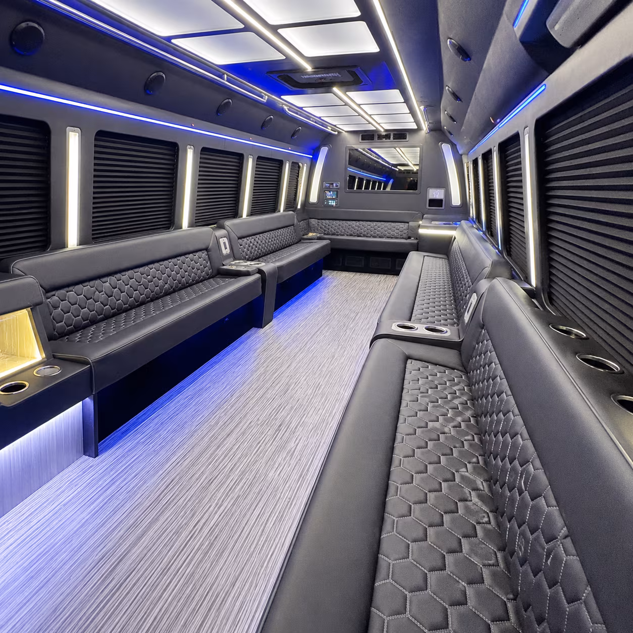 Norfolk Wedding Transportation party bus exterior