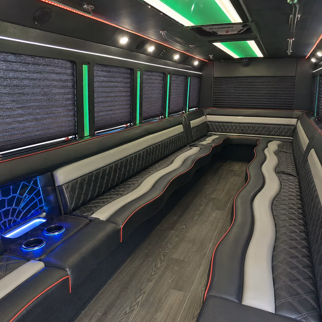 Norfolk Wedding Transportation party bus exterior