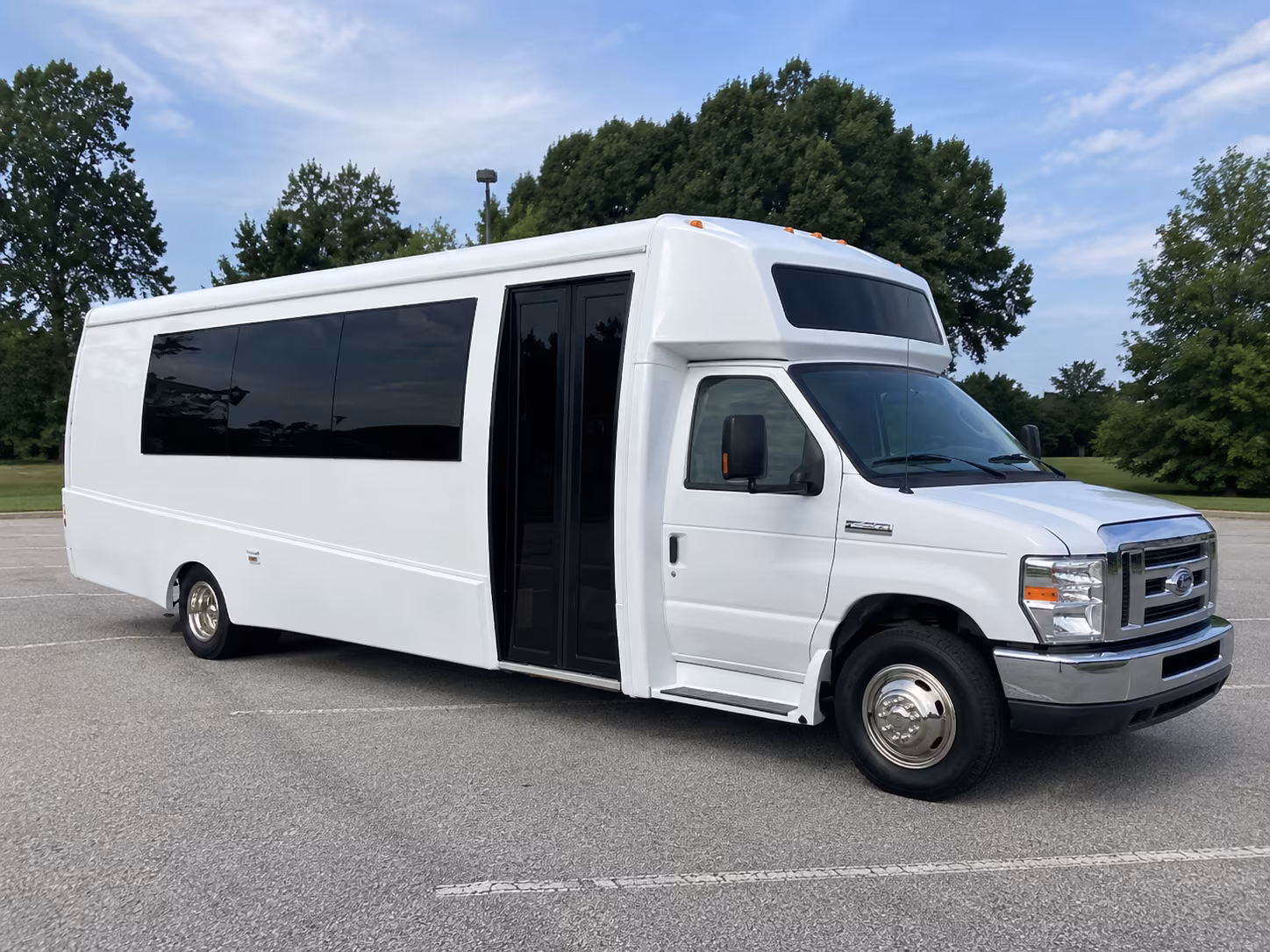 Norfolk Wedding Transportation party bus exterior