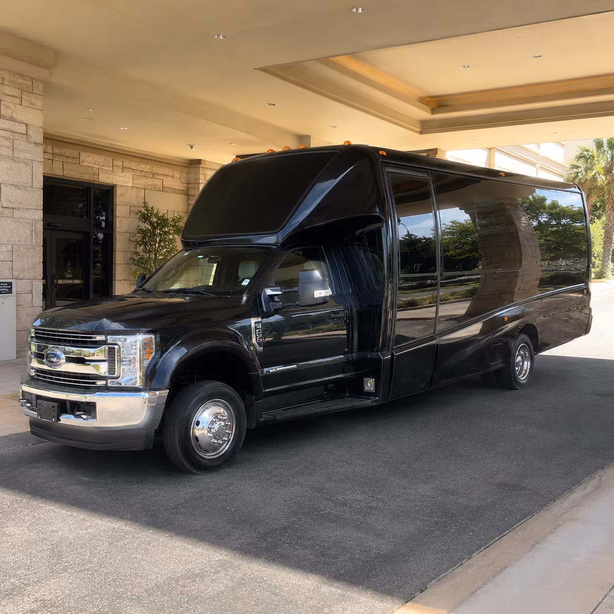 Norfolk Wedding Transportation party bus exterior